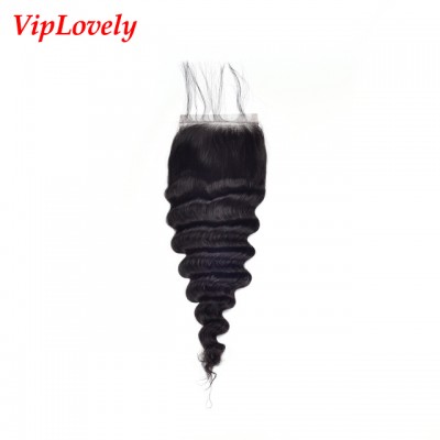 Top sale transparent swiss frontal lace closure with bundles