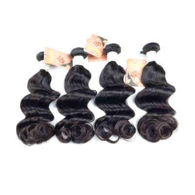 Viplovely Brazilian Virgin Human Hair Bundles With Lace Frontal Closure Ocean Wave Virgin Unprocessed Hair