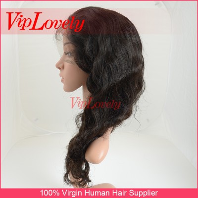 100% body wave real human wig premium quality peruvian lace wig