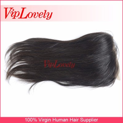 Fashion 4*4 full lace frontal closures human hair closure Straight Brazilian Hair