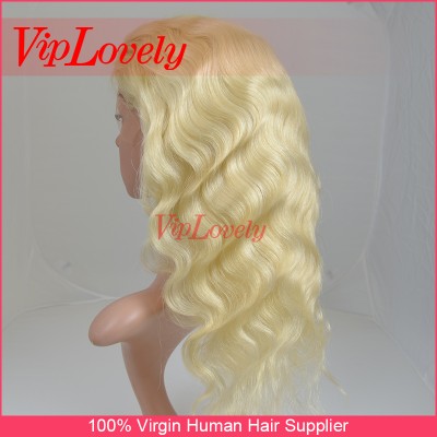 grade 8a virgin hair indian lace wig #613 blonde wigs no tangle