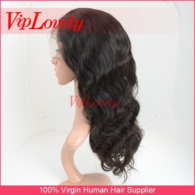 Hot Selling Cheap Cheap Natural OCEAN Wave Looking Virgin Brazilian Human Hair Full Lace Wig